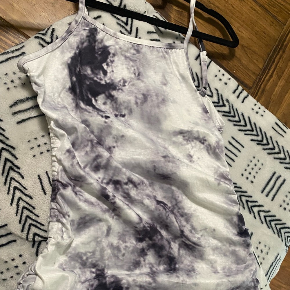 Smoky black and white dress